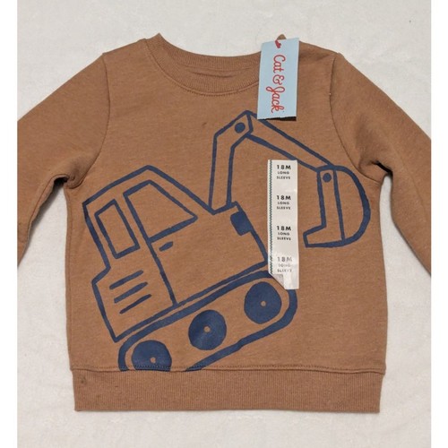 Brown Toddler's Babies Crewneck Long Sleeve Size 18M - Picture 2 of 5