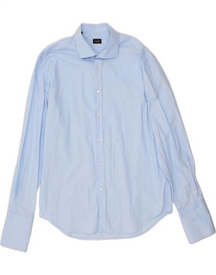 JOOP Herren Festliches Hemd Größe 43 17 XL Blau Baumwolle CI10