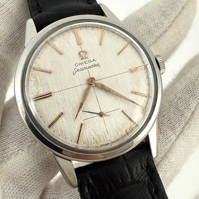 1960' OMEGA SEAMASTER SWISS REF 14389 RARE ORIGINAL TEXTURED DIAL MANUAL WIND