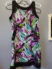 AB Studio Dress Womens XL Sleeveless Multicolored