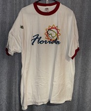 Vtg 90's Florida Ringer Shirt Sz XXL Sun Fish Travel Souvenir Tee 1998 Anvil