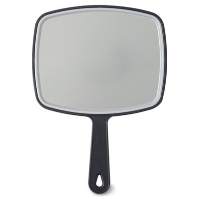Handheld Mirror with Stand, Black Rectangular Vanity Mirror for Tabletop, 10.6 x