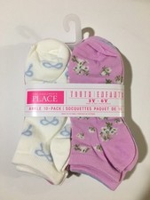 Childrens Place Girls Ankle Socks 10 pack Youth 3Y-6Y
