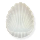 VTG Milk Glass Shell Scallop Soap Dish – White Glass Trinket Holder 5.5" x 4.5"