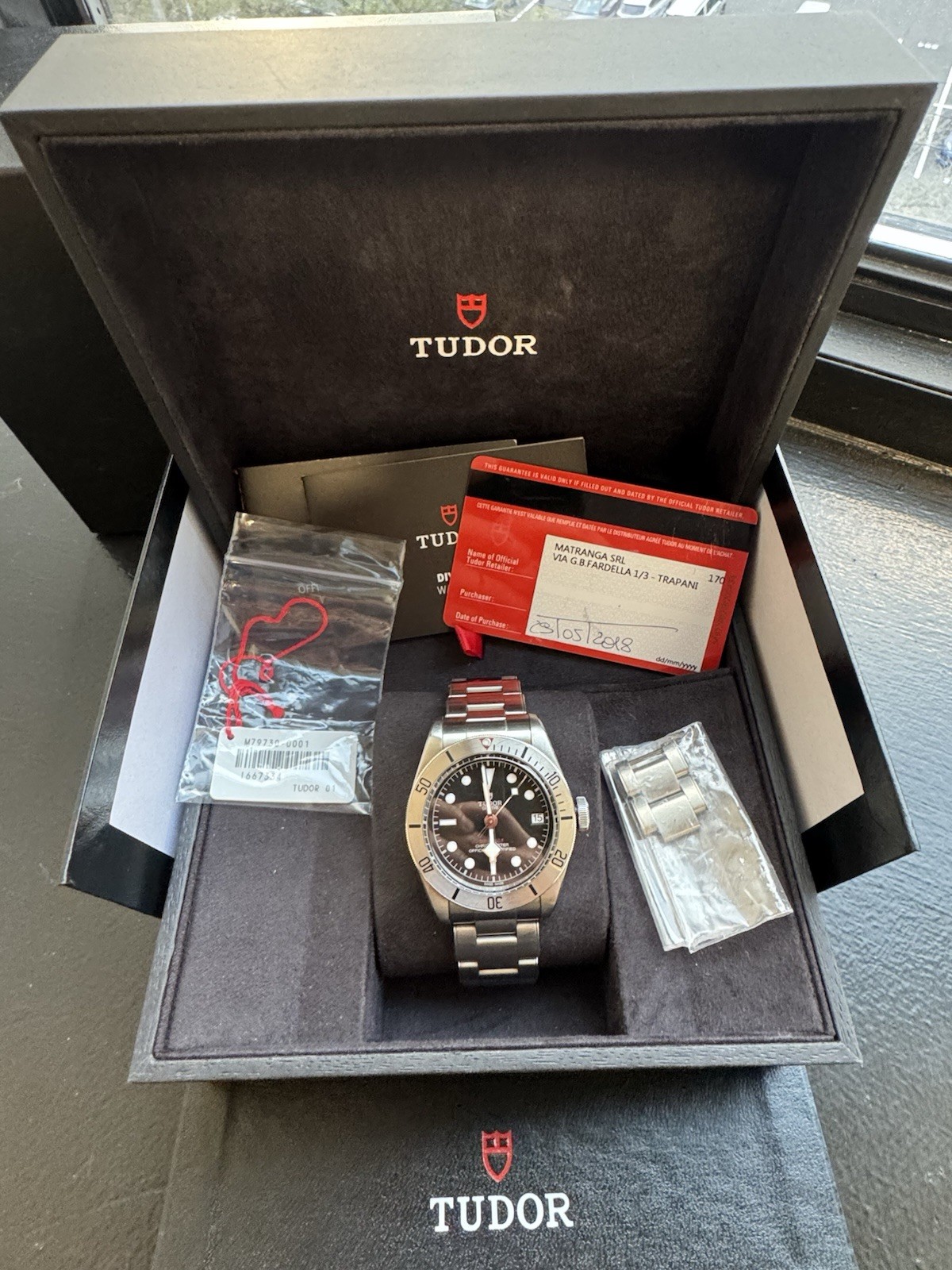 2018 Tudor Black Bay Heritage 41mm Steel Black Bezel M79730-0006 Complete Set