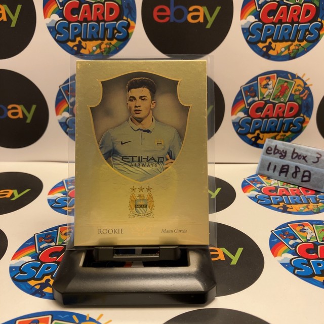 2016 Futera einzigartige Manu Garcia 5/6 Manchester City Rookie Goldkarte