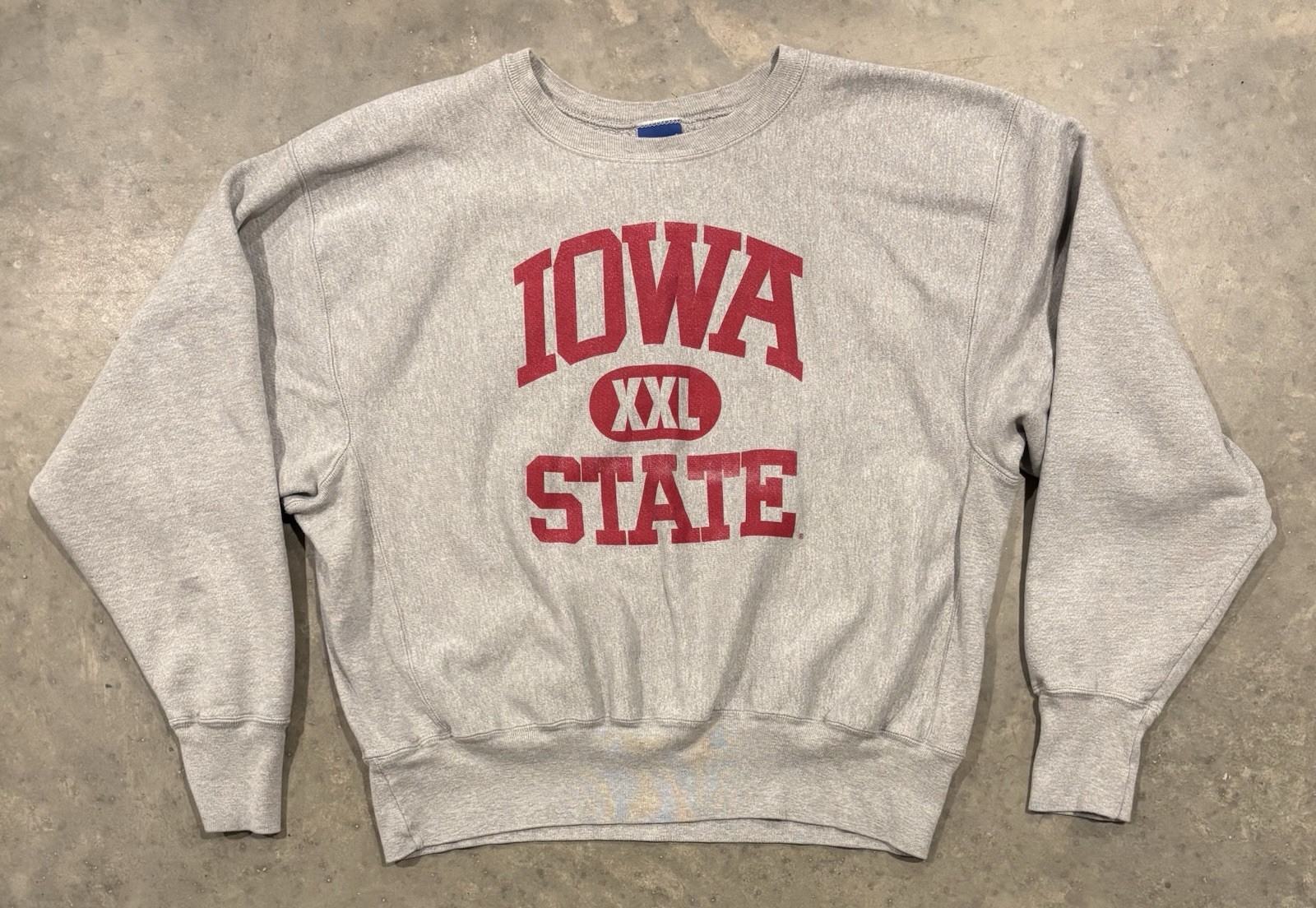 Vintage 90s Iowa State Champion Reverse Weave Crewneck Sweatshirt Size XL
