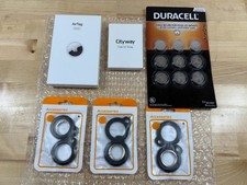 APPLE AIRTAG 4-PACK MX542LL/A A2187 BUNDLE - AIRTAG CASE, BATTERIES  COVERS