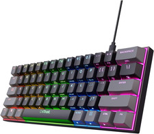 Trust Gaming GXT 867 Acira Tastiera Meccanica 60% QWERTY US, Tasti a Doppia Funz