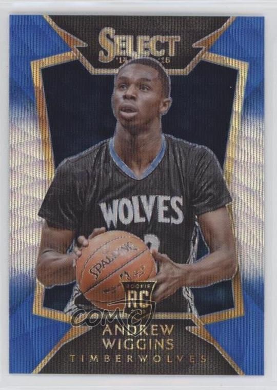 2014-15 Panini Select Concourse Blue & Silver Prizm Andrew Wiggins #100 w5c