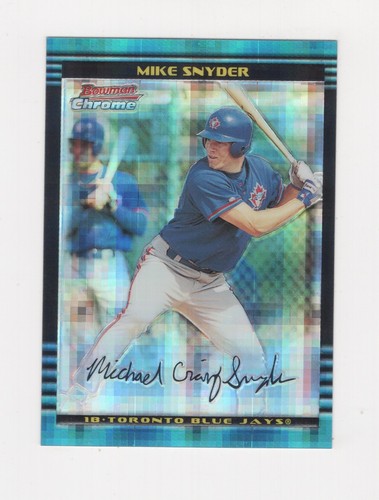 Mike Snyder [Xfractor] #176 2002 Bowman Chrome card