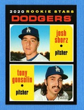 2020 Topps Heritage #343 Josh Sborz/Tony Gonsolin Los Angeles Dodgers Rookies