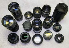 FIFTEEN 15 LENSES for Parts or Repair. For Film  Digital Cameras. All for POR