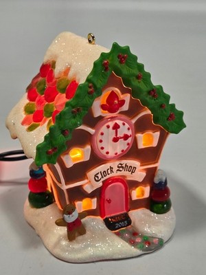 Hallmark Keepsake Noelville 2015 Light Up Ornament Clock Shop 10th In Series REA