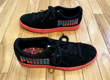 7 - Puma Suede Classic Glitz - Black Pink Alert W - great condition used w box