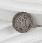 1861 Seated Liberty Silver Half Dime - G/VG Details - 1370B
