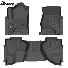Fits 14-19 Chevy Silverado Gmc Sierra 1500 2500 3500 Double Cab Floor Mats Tpe
