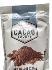 Trader Joes Organic Fair Trade Cacao Powder 8 oz Bag New Sealed
