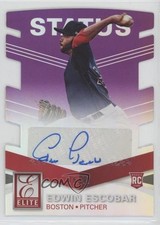 2015 Panini Elite Signatures Status Purple Die-Cut /99 Edwin Escobar Auto uk2