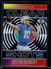 2021 Panini Illusions Justin Herbert #CS-1 Clear Shots Clear Shots Rainbow