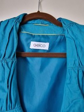 Damenblazer Gr. 50 , türkis, Knitterstoff Crinkle  Jacke Damen