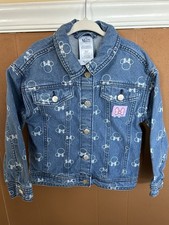 DISNEY MINNIE MOUSE SIZE 6T DENIM JACKET ADORABLE 100 COTTON GREAT FOR SPRING
