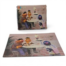 Vintage 1987 Milton Bradley Sesame Street 24 Pc Puzzle Complete Bert  Ernie