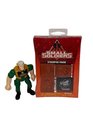 Vintage 1998 Noteworthy SMALL SOLDIERS Stamper Pack NEW + BONUS Figure READ
