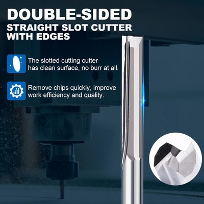 Shank Straight Slot End Milling Cutting 22-28mm Woodworking CNC Engraving Cutter