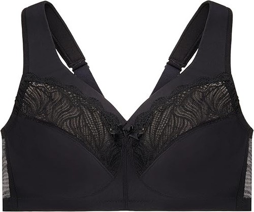 40G NEU Glamorise 1010 Magic Lift natürliche Unterstützung bügelloser BH, schwarz 40G