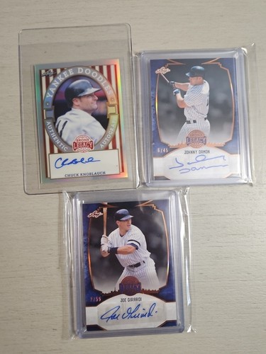 2024 Yankees Leaf Bronk Legacy Auto Lot 3 Damon Girardi Knoblauch