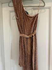 Retrofete Ella Sequin Mini Dress Size M Bronze
