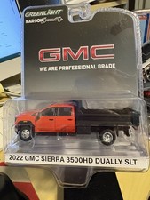 Greenlight Karson 2022 GMC Sierra 3500HD Dually SLT Dump Bed White 1/64 51563-A