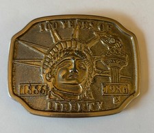 Vintage Statue of Liberty Metal Belt Buckle 100 Years of Liberty 1886-1986