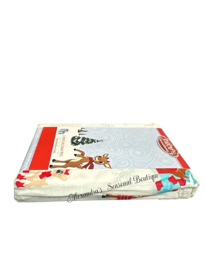 Rudolph The Red Nosed Reindeer Standard 2 Fronha Natal Algodão Novo - Imagem 4 de 4