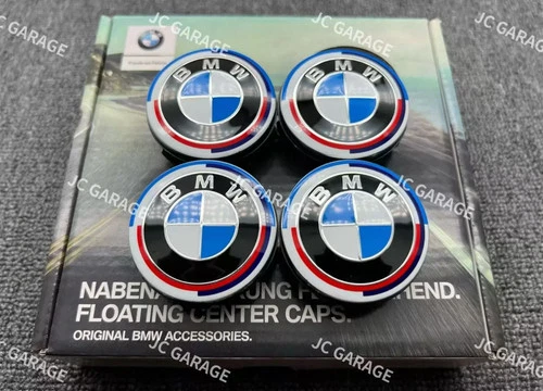 ORIGINAL BMW ALL BLACK ALLOY WHEEL FLOATING WHEEL CENTER 56MM 68MM HUB CAP