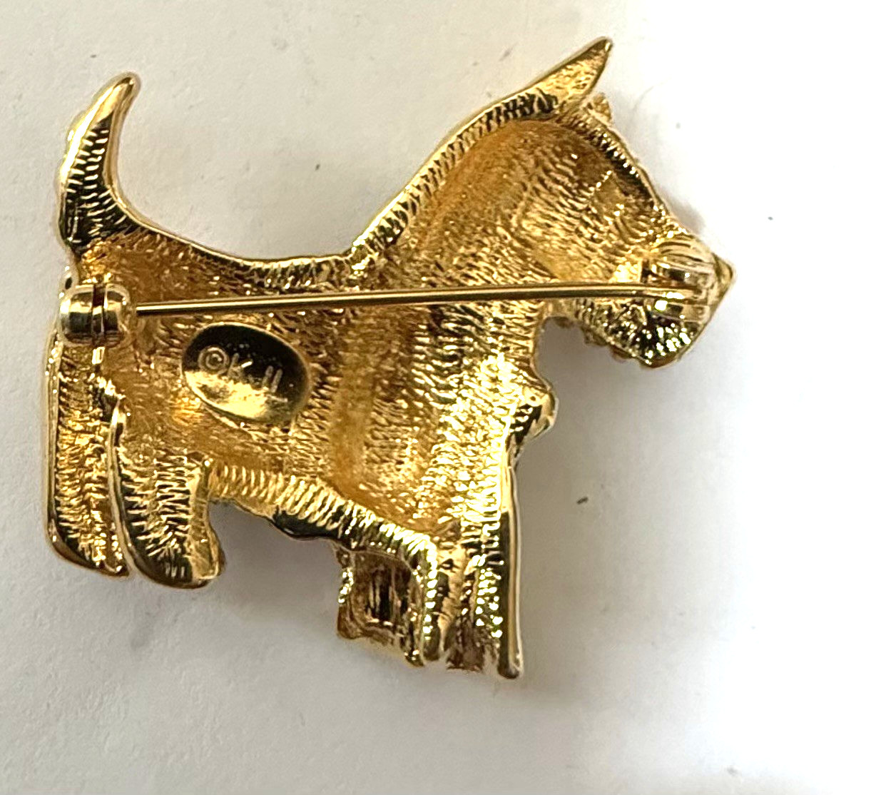 Vintage Kenneth J Lane KJL Rhinestone Scottie Dog… - image 2