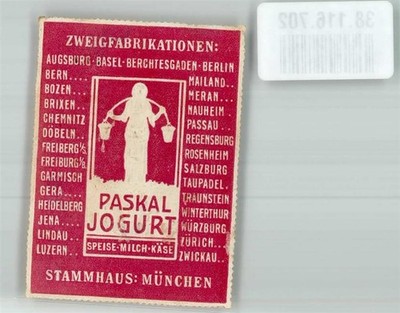 38116702 - 8000 Munich Paskal Yogurt Food Milk Cheese Branch Fabrications
