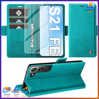 HandyhüLle Premium Leder Flip Case Wallet Mit Schutzfolie FüR Galaxy S21 Fe 5G