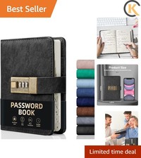 Password Book with Lock, Password Book with Alphabetical Tabs 600 Password S...