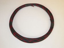 AUTOMOTIVE WIRE 18 GAUGE HIGH TEMP GXL 25 FEET BLACK/RED MOTORCYCLE CAR TRUCK