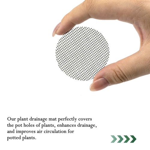 100 PCS Flower Pot Hole Mesh Pad 2/4 Inch Round Plant Pot Drainage Mat Plant ... - Picture 4 of 7