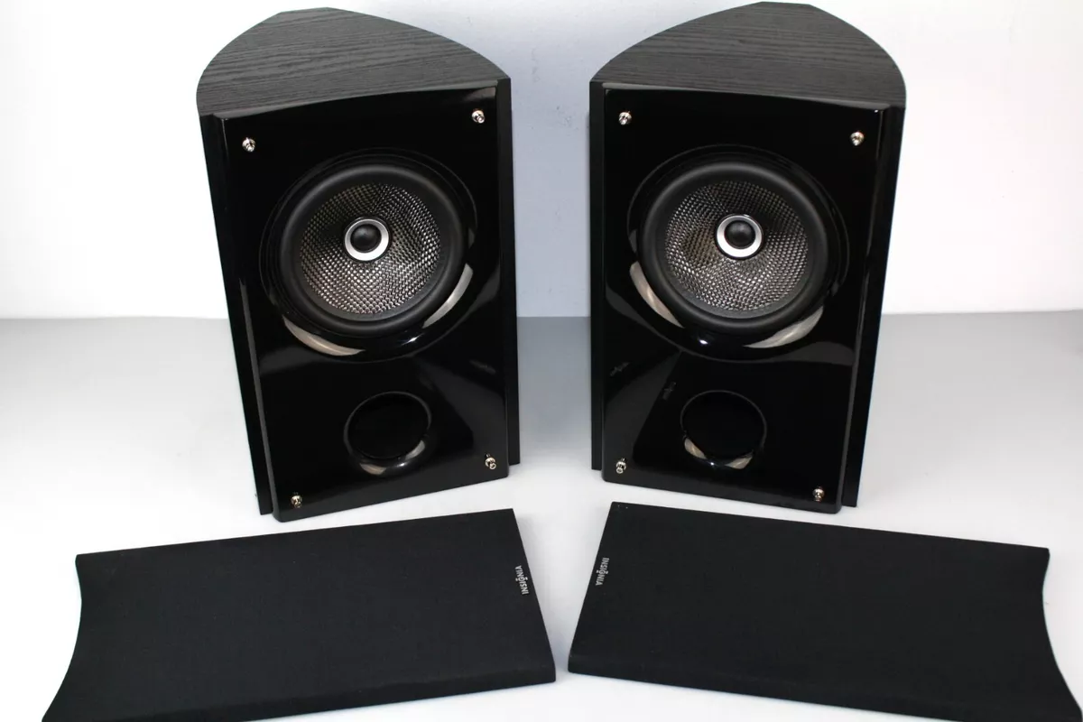 PAIR Insignia NS B2111 Coaxial Stereo Bookshelf Speakers Black 120W