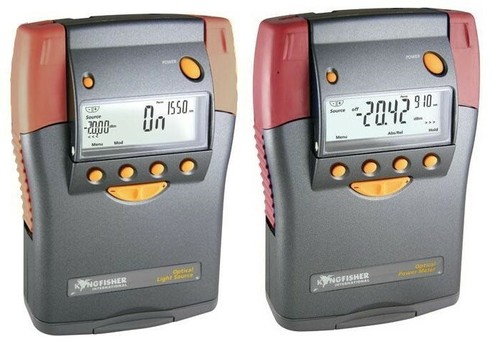 Optical Light Source & Power Meter Auto 850/1300 & 1310/1550nm SC/LC Kingfisher - Afbeelding 1 van 5