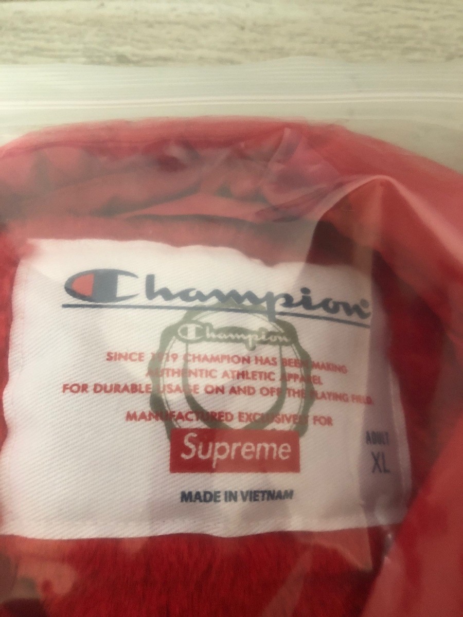 Supreme x Champion Label Coaches Jacket Red SZ XL In Hand Supreme x Champion Label Coaches Jacket Red SZ XL In Hand