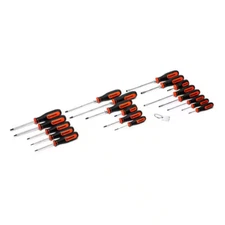 Phillips, Slotted, and Torx Screwdriver Set with Dual Material Tri-Lobe Handles
