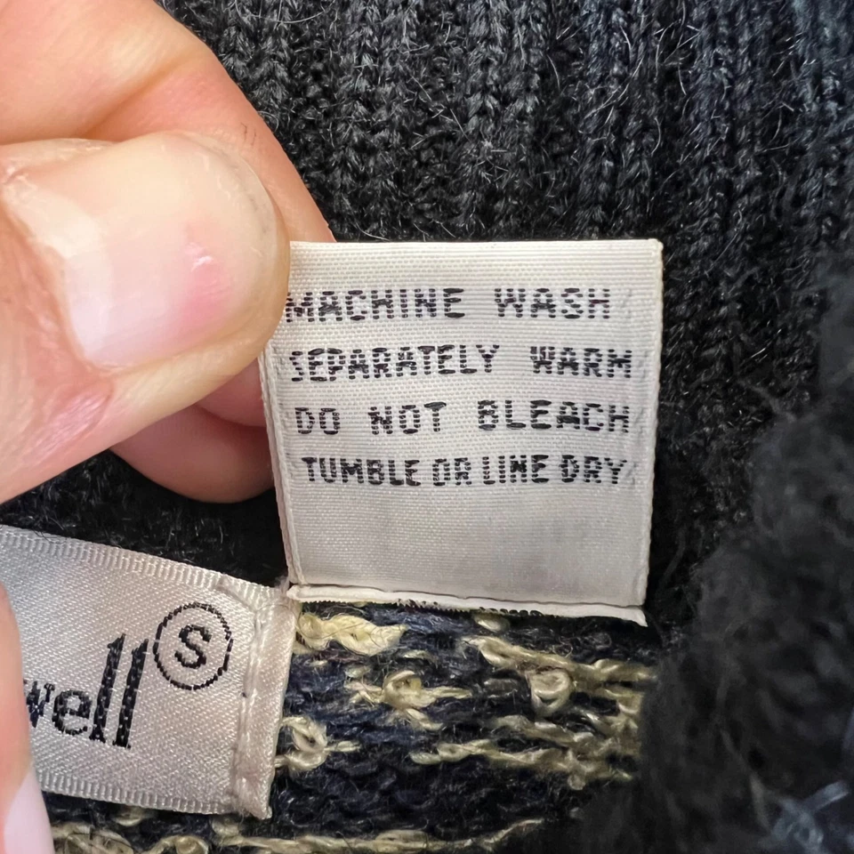 Suéter Vintage Jason Maxwell Floral Rayas Para Mujer Tejido Cuello Tortuga S Foto 4 de 4