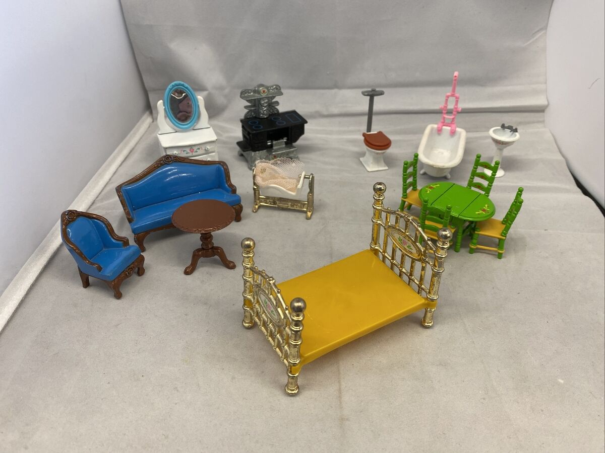 Mattel 1980s Vintage Metal Doll House Furniture The Littles Mattel 1980s Vintage Metal Doll House Furniture The Littles