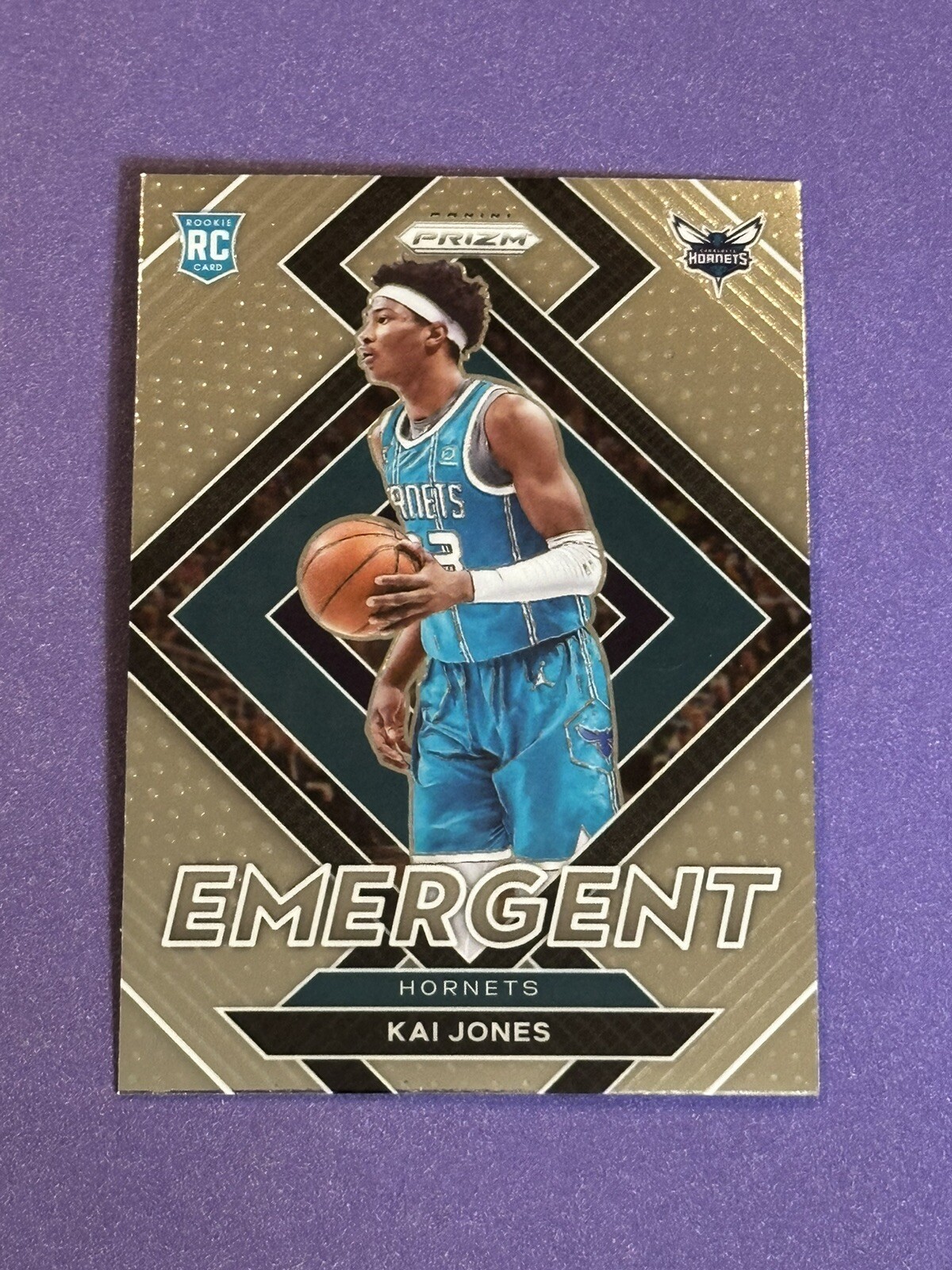 2021-22 Panini Prizm Kai Jones Rookie Emergent #1 Charlotte Hornets RC (W)