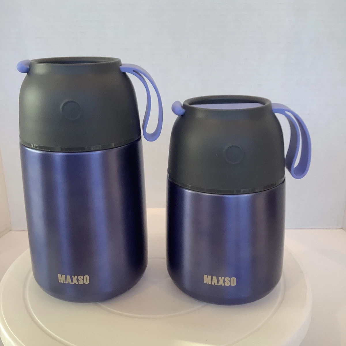 MAXSO 2 Pack Vacuum Insulated Food Jar Hot Food Containers Thermos 23.7 oz  17oz